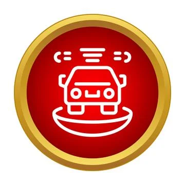 Autonomous driving smart car technology icon with sensors 스톡 일러스트