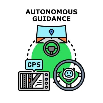 Autonomous guidance system operating future vehicle technology Stockillustratie