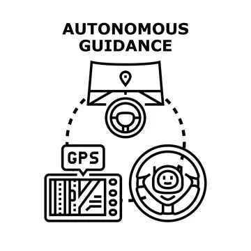 Autonomous guidance system operating future vehicle technology Stock Illustration