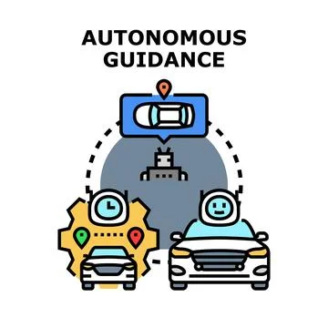 Autonomous guidance system operating future driverless vehicles Stock Illustration