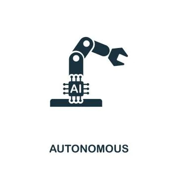 Autonomous icon. Premium style design from artificial intelligence icon Stock Illustration