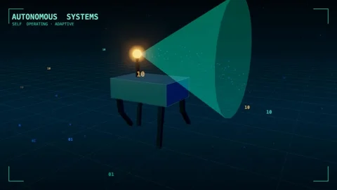 Autonomous legged rover lidar sensing Stock Footage 339993373