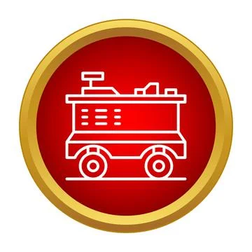 Autonomous mobile robot transporting goods in industrial environment Stock Illustration