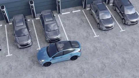 Autonomous parking system car Stock Footage 256392457