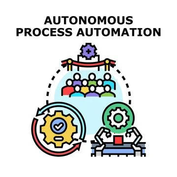 Autonomous process automation system optimizing efficiency process イラスト素材