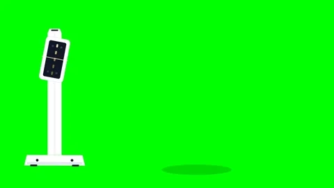 Autonomous Retail Inventory Scanning Robot with Vertical Sensor Array and O.. Stock Footage 347338855
