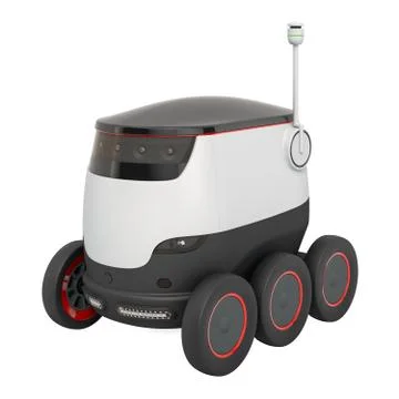 Autonomous robot. 3D rendering Stockillustratie