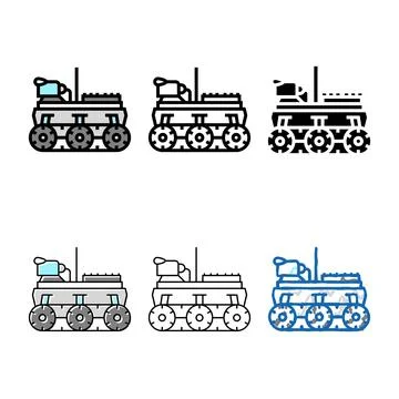 Autonomous robot concepts color icon vector Stock Illustration