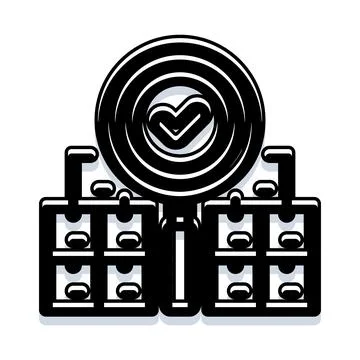 Autonomous robot delivering packages with verified satisfaction Illustration