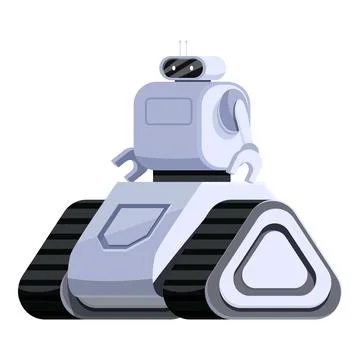 Autonomous robot exploring new territory with advanced technology Illustrazione stock