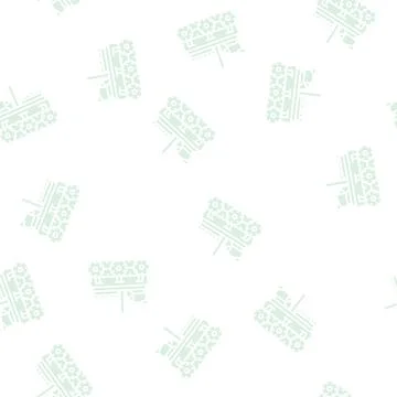 Autonomous robot glyph seamless pattern Stock Illustration