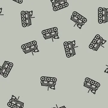 Autonomous robot line seamless pattern イラスト素材