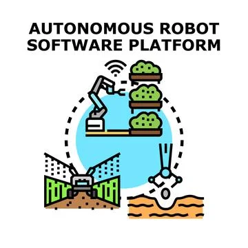 Autonomous robot software platform for precision agriculture Stock Illustration