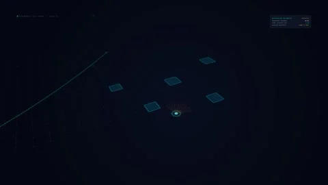 Autonomous Robotics Warehouse Isometric Grid Navigation Loop Stock Footage 345522744