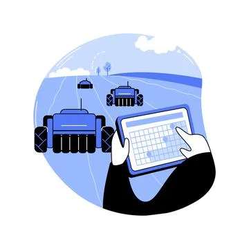 Autonomous seeding isolated cartoon vector illustrations. 스톡 일러스트