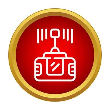 Autonomous self driving car icon receiving signals Illustration