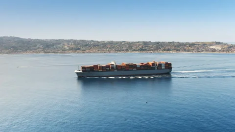 autonomous ship navigation. Container ca... | Stock Video | Pond5