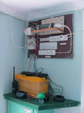 Autonomous Solar Power Setup Stock Photos