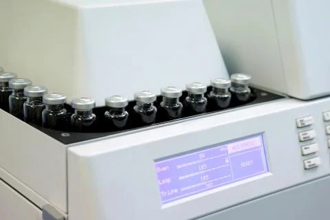 Autonomous solubility tester. Imitation dissolution of the table Stock Photos