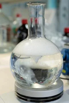Autonomous solubility tester. Imitation dissolution of the table Stock Photos