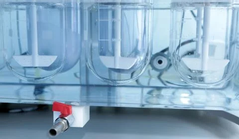 Autonomous solubility tester. Imitation dissolution of the table Stock Photos
