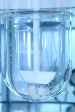 Autonomous solubility tester. Imitation dissolution of the table Stock Photos
