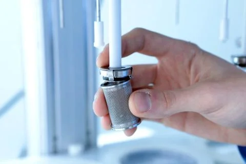 Autonomous solubility tester. Imitation dissolution of the table Stock Photos