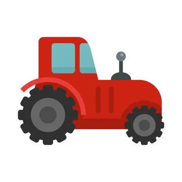Autonomous tractor icon flat isolated vector Stock Illustration