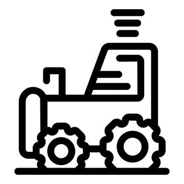 Autonomous tractor icon representing precision agriculture and smart farming  Stock Illustration