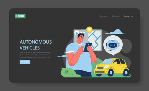 Autonomous Vehicles concept. Stock Illustration