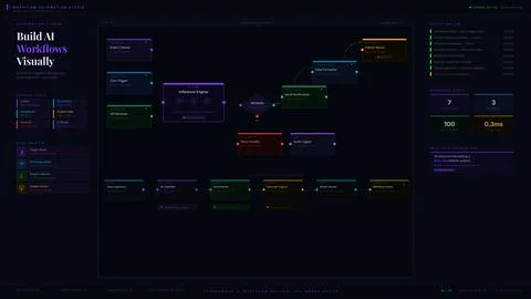 Autonomous Workflow Builder Section Vector Drag Drop Illustration