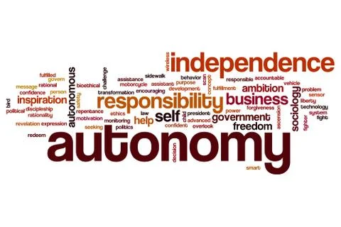 Autonomy word cloud Stock Illustration