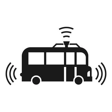 Autopilot bus icon, simple style イラスト素材