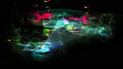 Autopilot driverless car or autonomous self driving car aerial view, 4K. Stock Footage 113199698