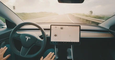 Autopilot driving into the future Stock Footage 123583363