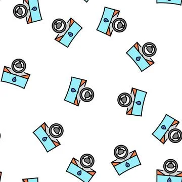 Autopilot navigation vector seamless pattern Stock Illustration