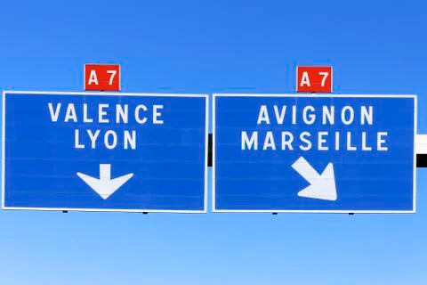 Autoroute direction Stock Photos