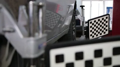 Autoservice - 3d wheel alignment Stock Footage 50122055