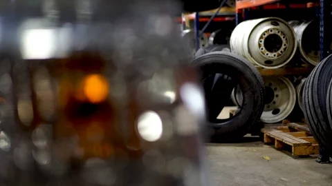 AutoShop TireBlur Video stock 88055266