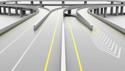 Autostrade rendered Stock Illustration