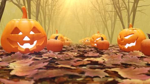 Autum And Pumpkin Stock Illustration