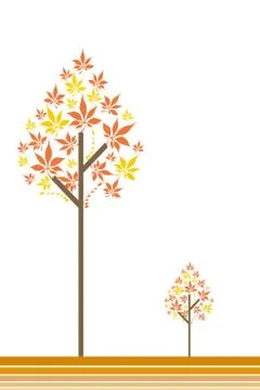 Autum tree Stock Illustration