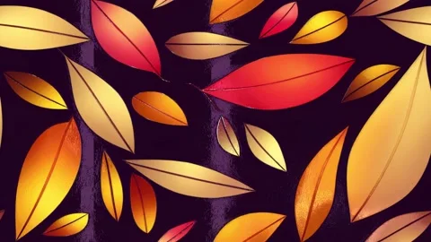 Autumn Abstract Background With Simple Leaves Stock Footage 215425217