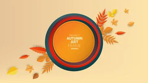Autumn abstract background vector illustration. Stock Illustration