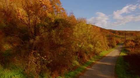 Autumn from the air Stock Footage 64071717