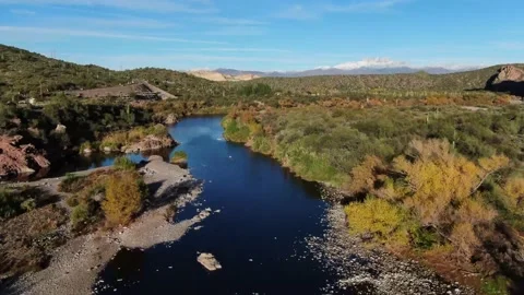 Autumn Along The Lower Salt River Stock-Footage 203055812