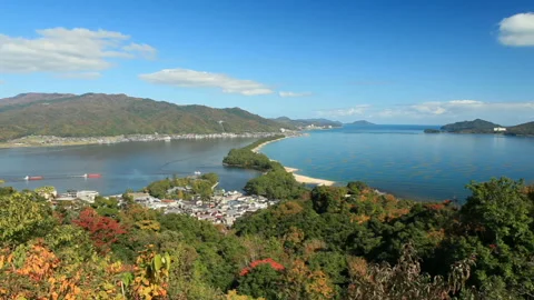 Autumn at Amanohashidate Stock Footage 331999056