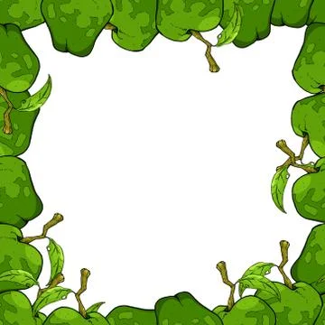 Autumn apples. Vector illustration of a background of apples seamless pattern Stock Illustration