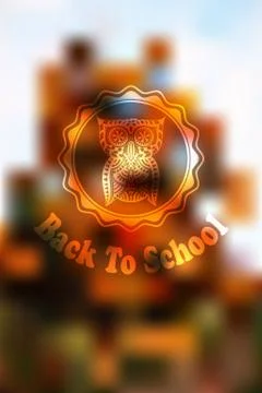 Autumn back to school background Stock Illustration