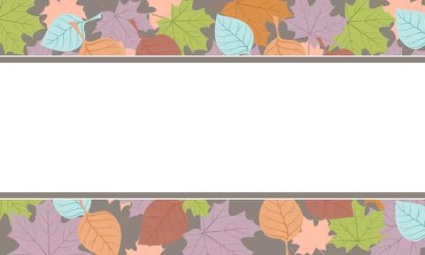 Autumn background colored leaves Stock Illustration